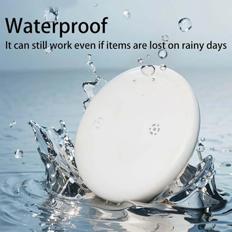 S10 Anti-Lost Device Compatible with Find My App IPX6 Waterproof Bluetooth-compatible Dual System Smart Tag Tracker for Pet Luggage Keys - White