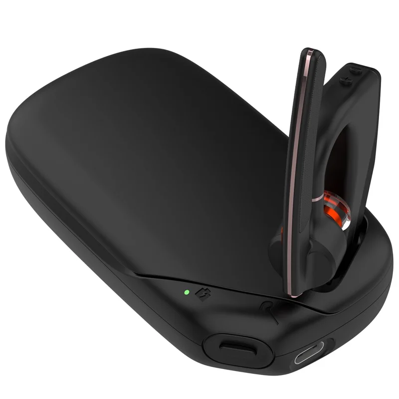 650mAh Charging Case for HP Poly Voyager Legend 50 / Legend 30 Bluetooth-compatible Earphones Type-C Wireless Charging - Black