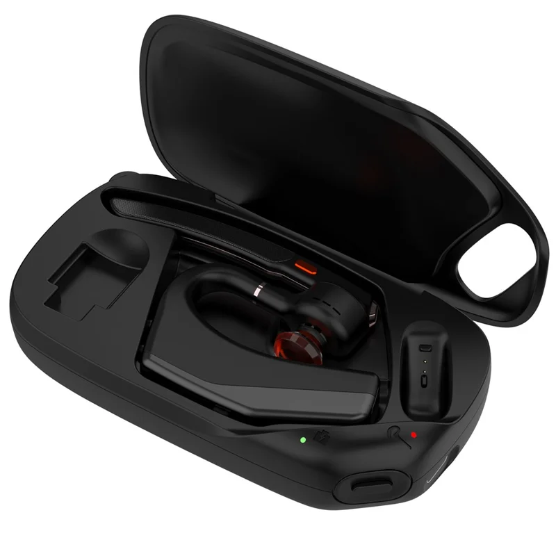 650mAh Charging Case for HP Poly Voyager Legend 50 / Legend 30 Bluetooth-compatible Earphones Type-C Wireless Charging - Black