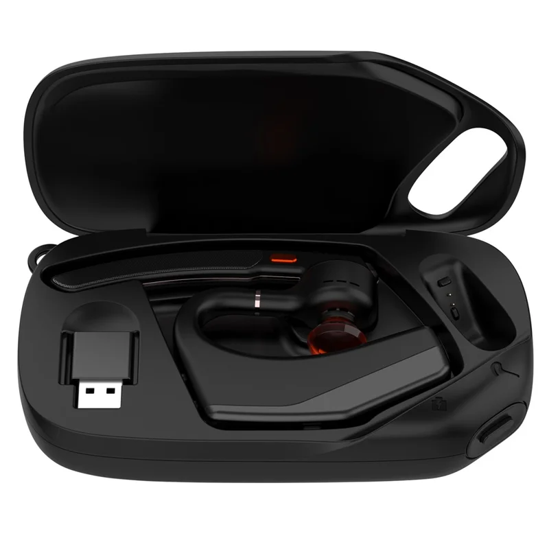 650mAh Charging Case for HP Poly Voyager Legend 50 / Legend 30 Bluetooth-compatible Earphones Type-C Wireless Charging - Black