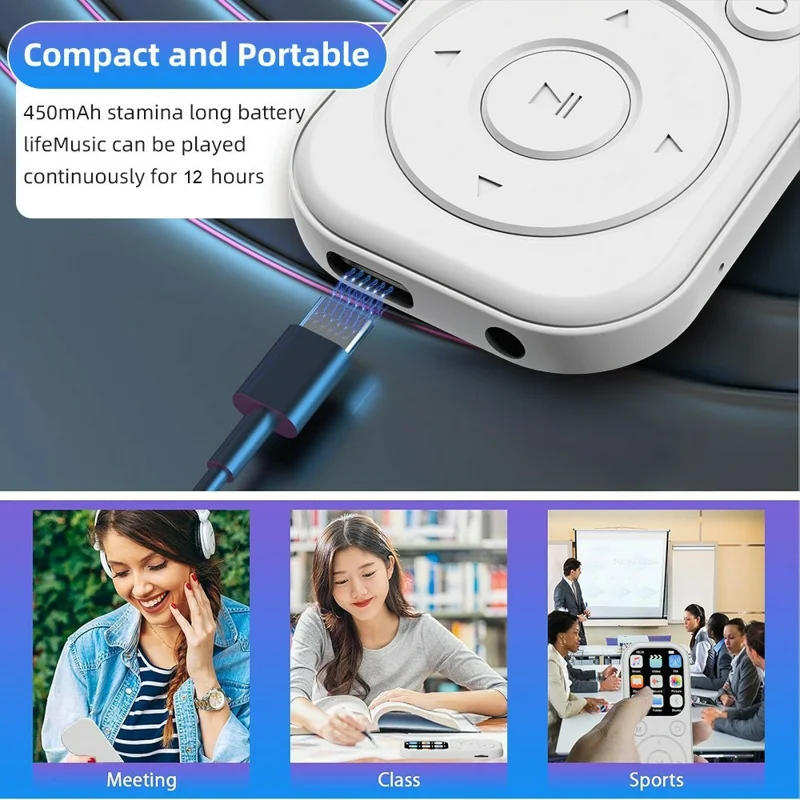 MP3-01D  MP3 / MP4 Player without TF Card 1.8 inch TFT Screen Bluetooth-compatible 5.4 FM Radio Video Player - White