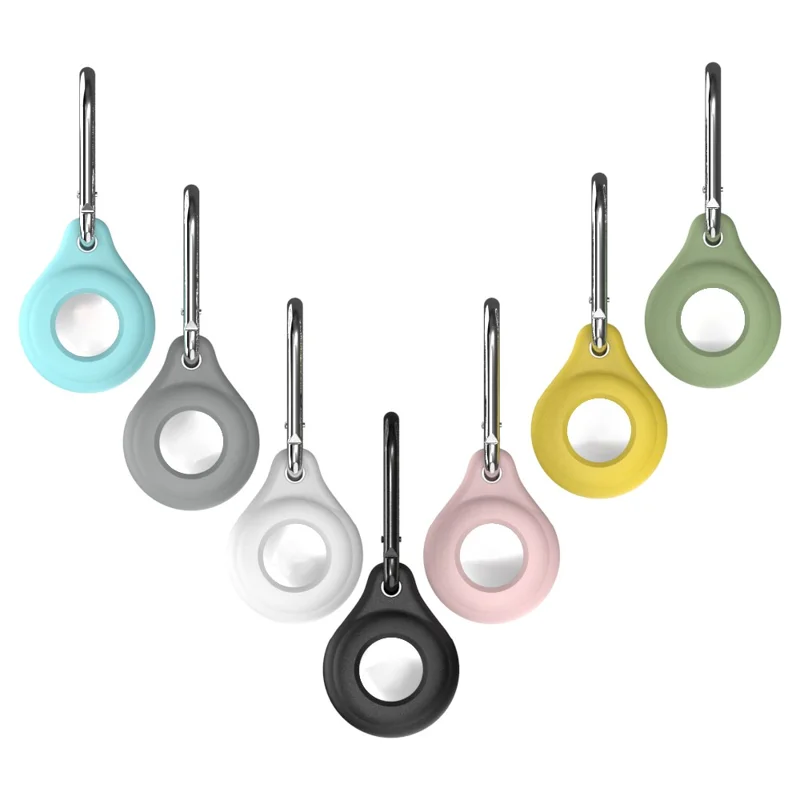 Funda de silicona antiarañazos AT02, carcasa protectora para localizador rastreador AirTags - Gris