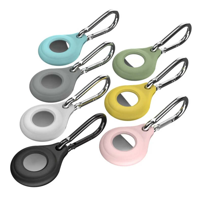 Funda de silicona antiarañazos AT02, carcasa protectora para localizador rastreador AirTags - Gris