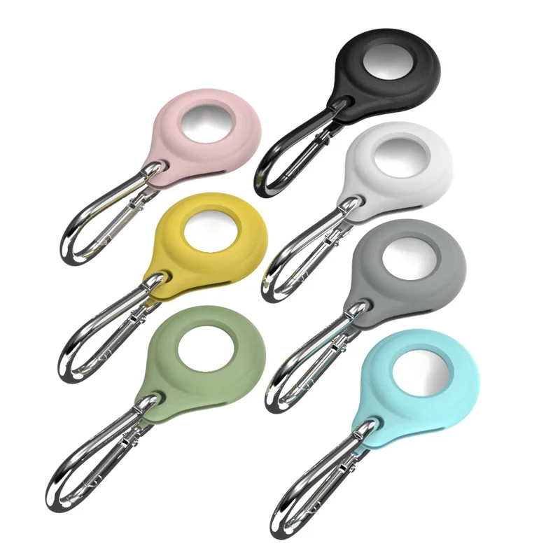 Funda de silicona antiarañazos AT02, carcasa protectora para localizador rastreador AirTags - Gris