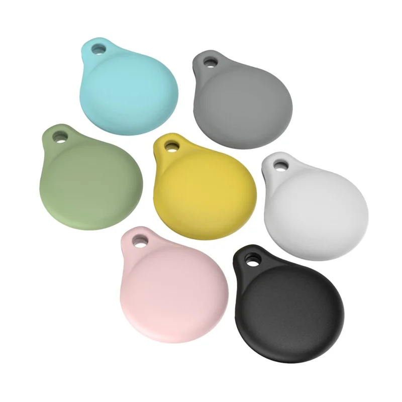 Funda de silicona antiarañazos AT02, carcasa protectora para localizador rastreador AirTags - Gris