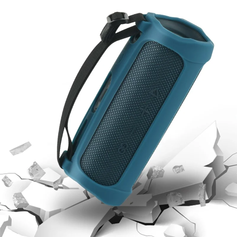 Blød silikonebeskyttelsesdækket til højttaler, stødfast beskyttelseslomme til JBL Flip 5 Bluetooth-kompatibel højttaler - Rød