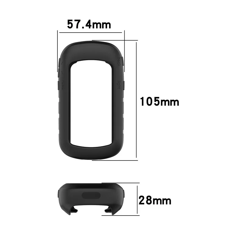 Étui de protection en silicone pour Garmin eTrex 201x/309x/32x Navigateur GPS portable - Noir