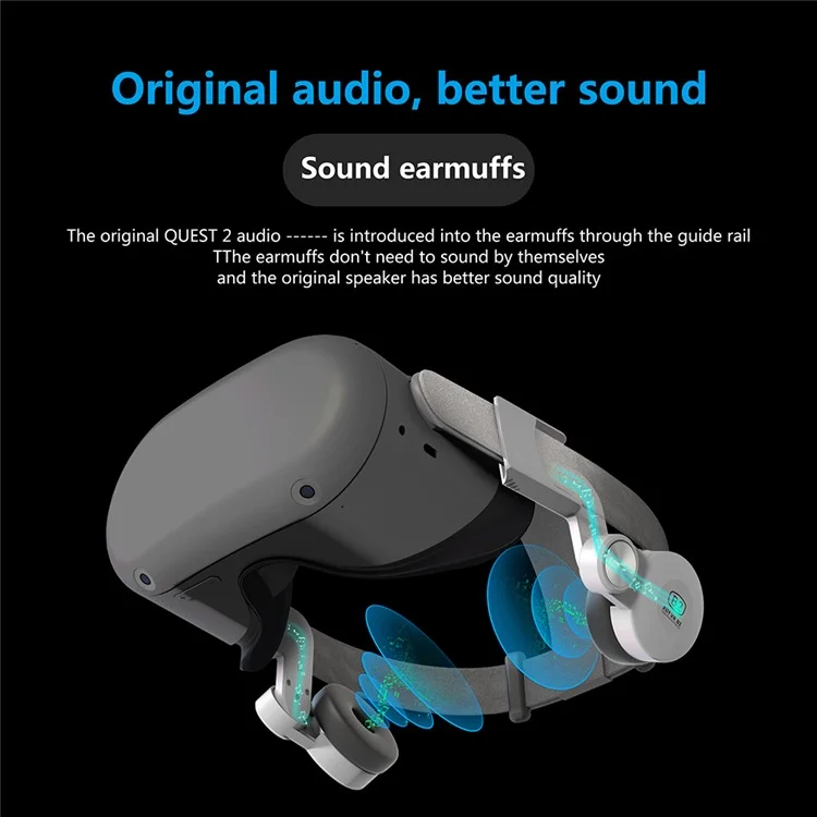 FIITVR B2 VR Noise Reduction Adjustable Ear Muff Replacement Parts for Oculus Quest 2