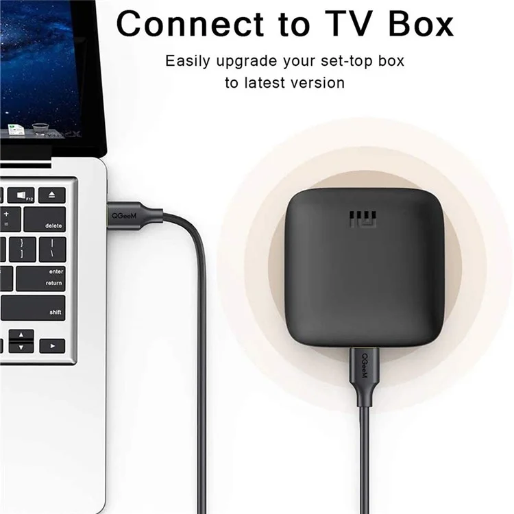 QGEEM QG-CVQ19 Câble de données haute vitesse doré 1,8 m USB 3.0 mâle vers mâle Adaptateur pour ordinateur portable