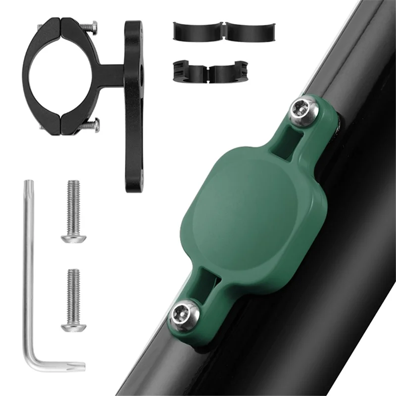 4634 Pour Apple Airtag GPS Locator Tracker Spaherproof Protective Cover Cover Siat Road Bike Anti-lost Bracket - Vert
