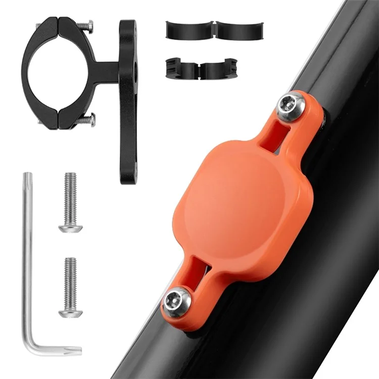 4634 for Apple AirTag GPS Locator Tracker Waterproof Protective Cover Case Road Bike Seat Anti-lost Bracket - Orange