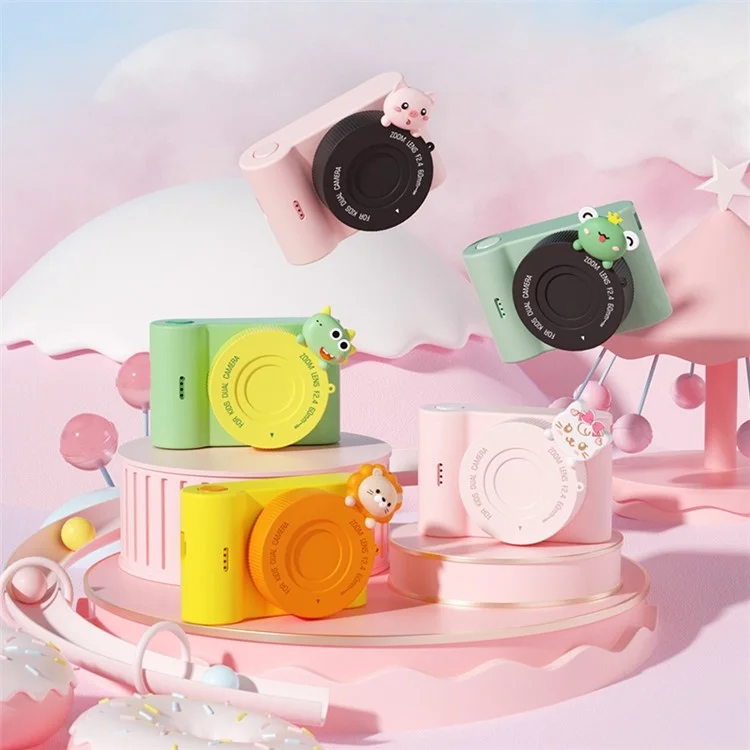 C5 48MP Cámara Para Niños Transmisión Wifi 3 Pulgadas IPS HD Operación Táctil Cámara de Juguetes Mini Toy Camera Para Niñas - Gato