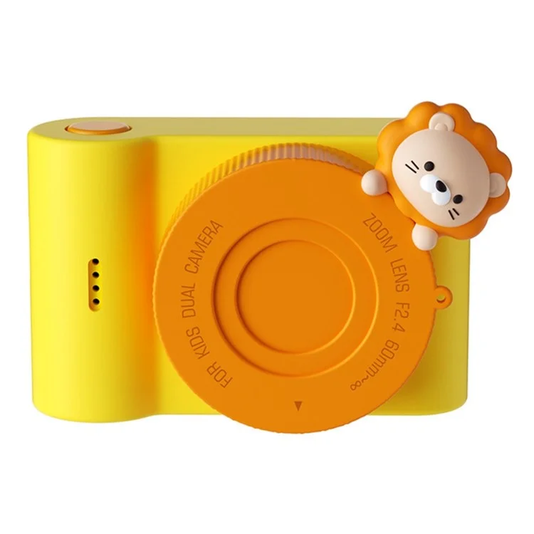 C5 1080P 48MP 3'' IPS 螢幕兒童相機觸控智能兒童相機玩具生日聖誕禮物 - 獅子