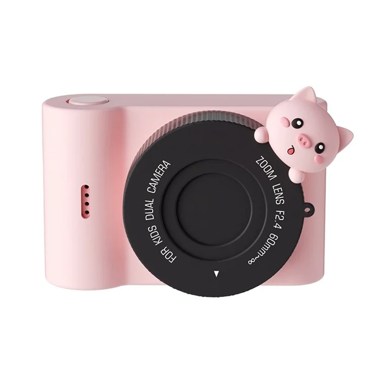 C5 Touch Control 3 '' Screen Kids Camera WiFi 48MP Per Bambini Toy Toy Girl Boy Regalo di Compleanno di Compleanno Con Borsa - Maiale