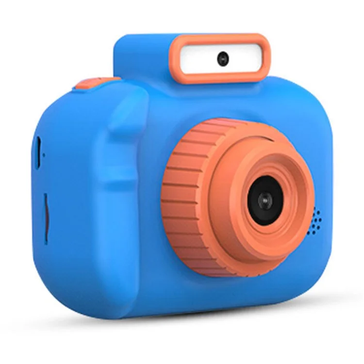 H7 Kids Camera 4000W Front / Rear Dual-Lens Digital Camera Portable Handheld Video Camera Toy Support 32G Memory Card - Blue