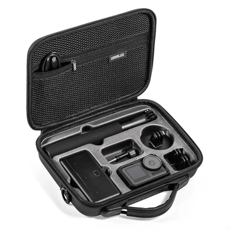 STARTRC 1111360 Pour DJI Osmo Action 3 Sac de transport portable et résistant aux chocs pour caméra et accessoires - Noir
