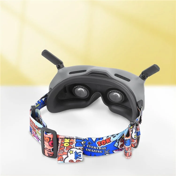 SUNNYLIFE TD487 For DJI Avata FPV Goggles Glasses V2 Adjustable Head Strap Color Elastic Fixing Band Headband - Graffiti