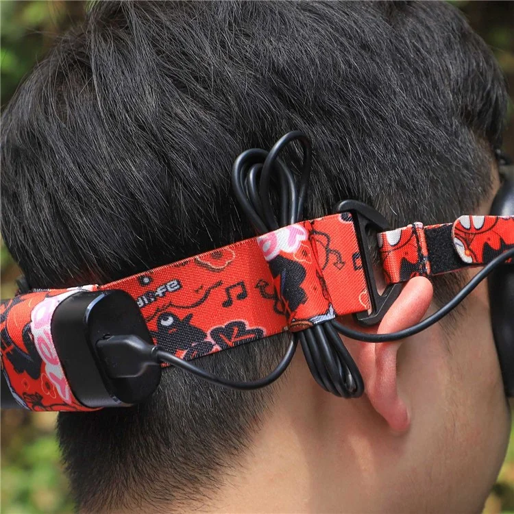 SUNNYLIFE TD487 For DJI Avata FPV Goggles Glasses V2 Adjustable Head Strap Color Elastic Fixing Band Headband - Graffiti
