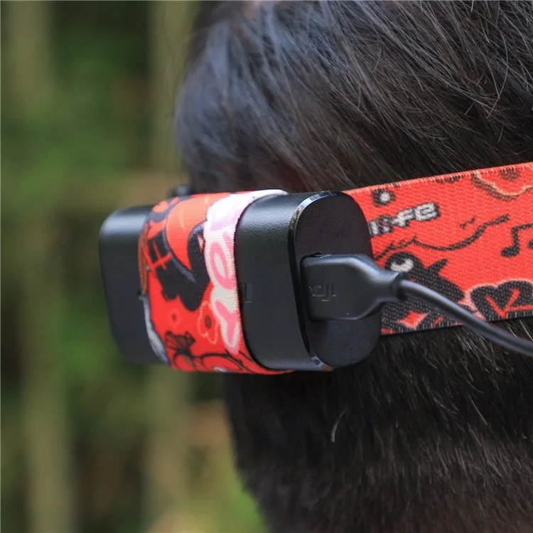 SUNNYLIFE TD487 For DJI Avata FPV Goggles Glasses V2 Adjustable Head Strap Color Elastic Fixing Band Headband - Graffiti