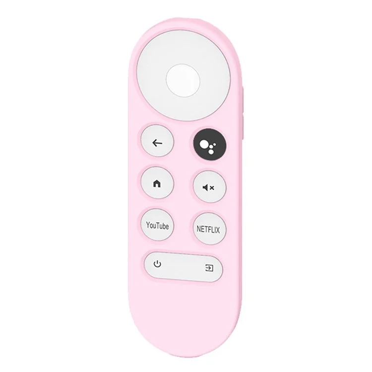 Silicone Case for Chromecast Google TV 2020 Voice Remote Shockproof Protective Remote Cover, Grid Design - Pink