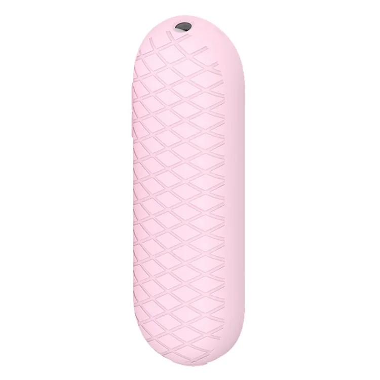 Silicone Case for Chromecast Google TV 2020 Voice Remote Shockproof Protective Remote Cover, Grid Design - Pink