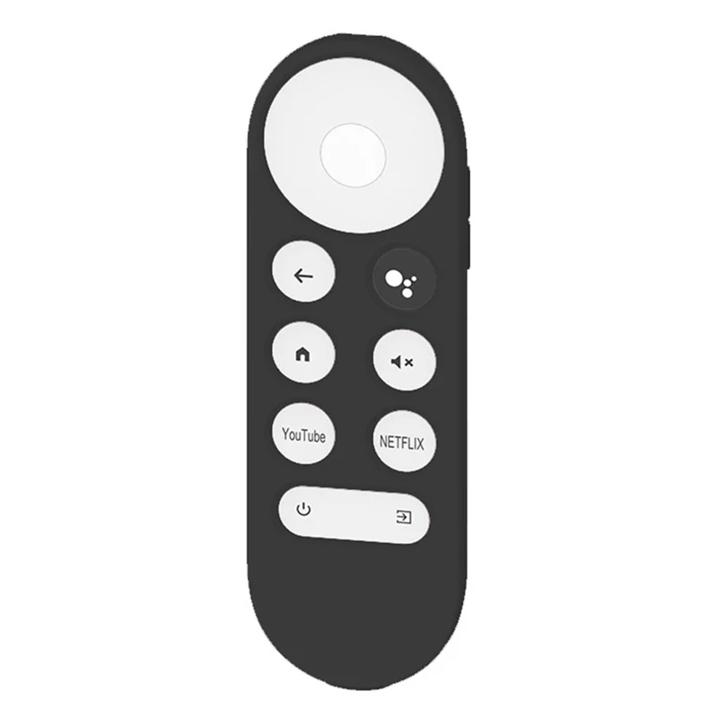 Silicone Case for Chromecast Google TV 2020 Voice Remote Shockproof Protective Remote Cover, Grid Design - Black