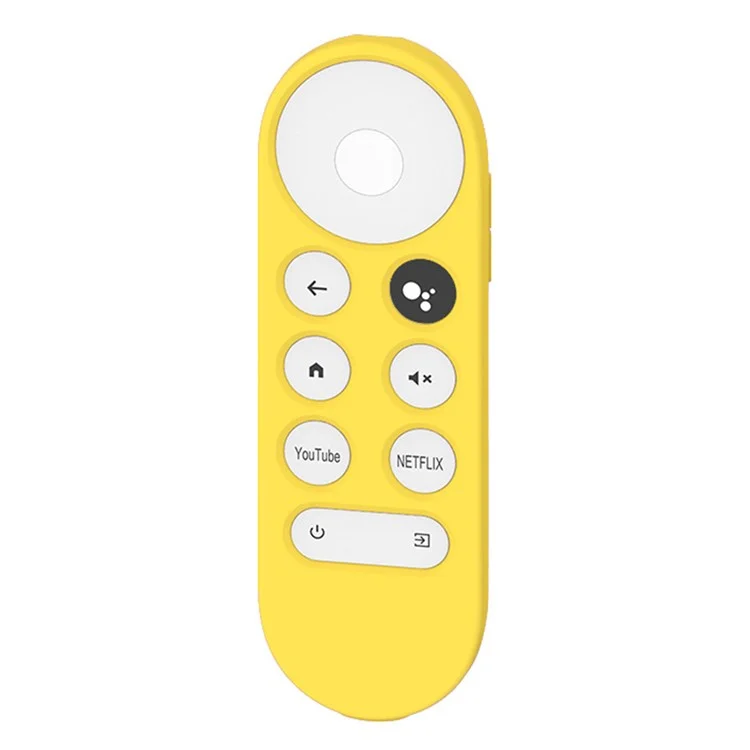 Case de Silicona Para Chromecast Google TV 2020 Voz Remota a Prueba de Choques de Protección Remota, Diseño de Cuadrícula - Amarillo