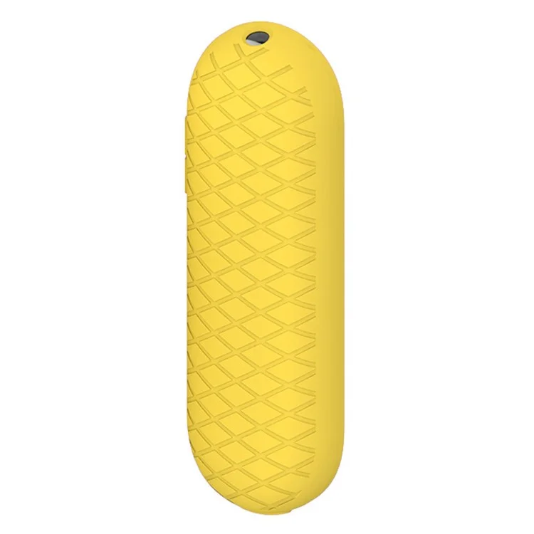 Case de Silicona Para Chromecast Google TV 2020 Voz Remota a Prueba de Choques de Protección Remota, Diseño de Cuadrícula - Amarillo
