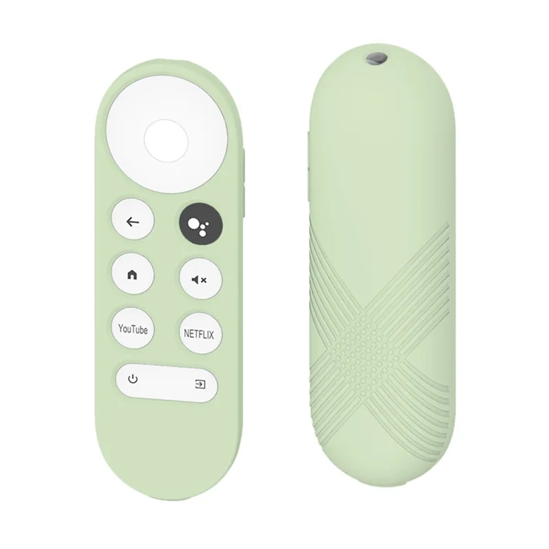 Pour Google Chromecast 2020 Télécommande TV Housse de protection anti-rayures en silicone souple (texture en forme de X) - Matcha Green