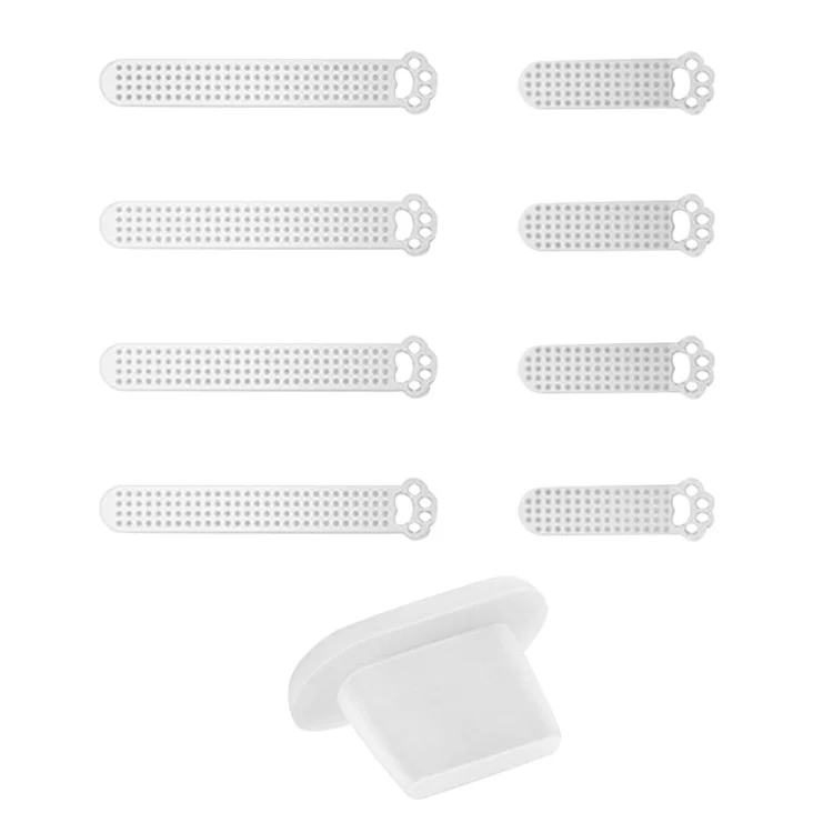 Pegatizas Adhesivas Netas Antidesiformes de Altavoz Para 4 / Accesorios de Red de Trompeta Universal a Prueba de Polvo de la Tapa Del Teléfono de 6 Agujeros - Plata