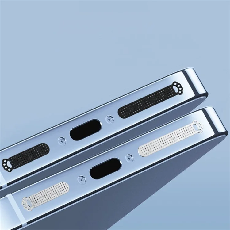 Pegatizas Adhesivas Netas Antidesiformes de Altavoz Para 4 / Accesorios de Red de Trompeta Universal a Prueba de Polvo de la Tapa Del Teléfono de 6 Agujeros - Plata