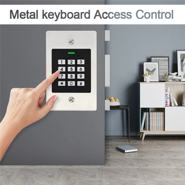 EK2 Wasserdichtes Zugangskontrollsystem für Türen, Metallpasswort-Tastatur, schlüsselloses Zugangssystem, Wiegand-Support für 1000 Benutzer