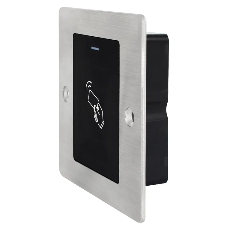 Lector de tarjetas RFID E3 Embedded Waterproof Wiegand 26-Bit, Sistema de control de acceso a puertas de metal compatible con 2000 usuarios