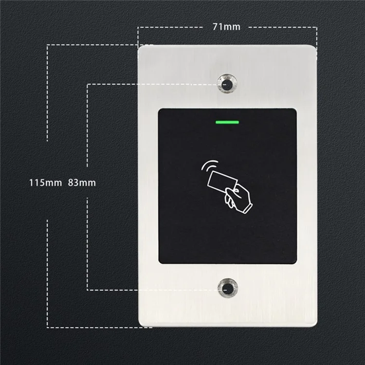 E2 Anti-shock Metal Door RFID Access Control System Embedded Card Reader Waterproof Support 2000 Users