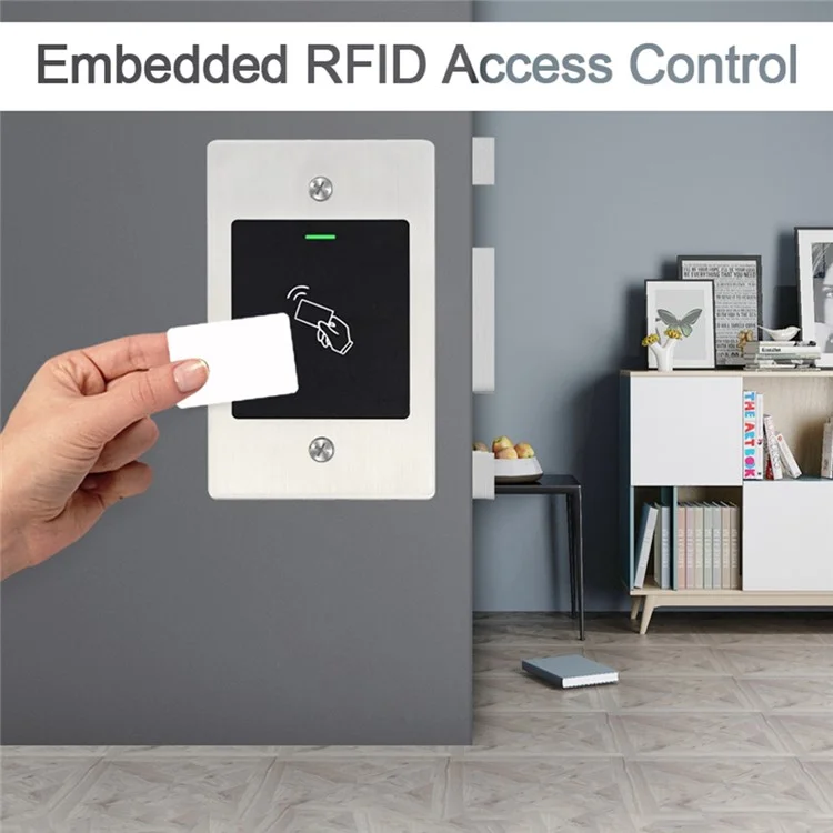 E2 Anti-shock Metal Door RFID Access Control System Embedded Card Reader Waterproof Support 2000 Users