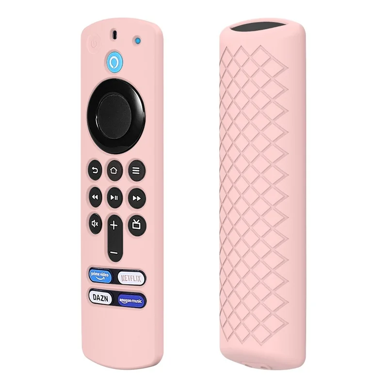 GS0092 Silicone Case for Amazon 2021 ALEXA Voice Remote 3rd Gen Shockproof Case Protective Remote Cover - Pink