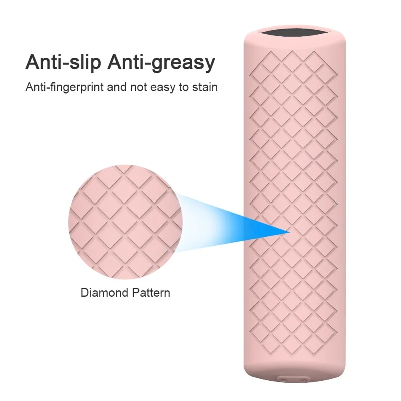 GS0092 Silicone Case for Amazon 2021 ALEXA Voice Remote 3rd Gen Shockproof Case Protective Remote Cover - Pink