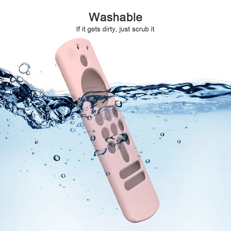 GS0092 Silicone Case for Amazon 2021 ALEXA Voice Remote 3rd Gen Shockproof Case Protective Remote Cover - Pink