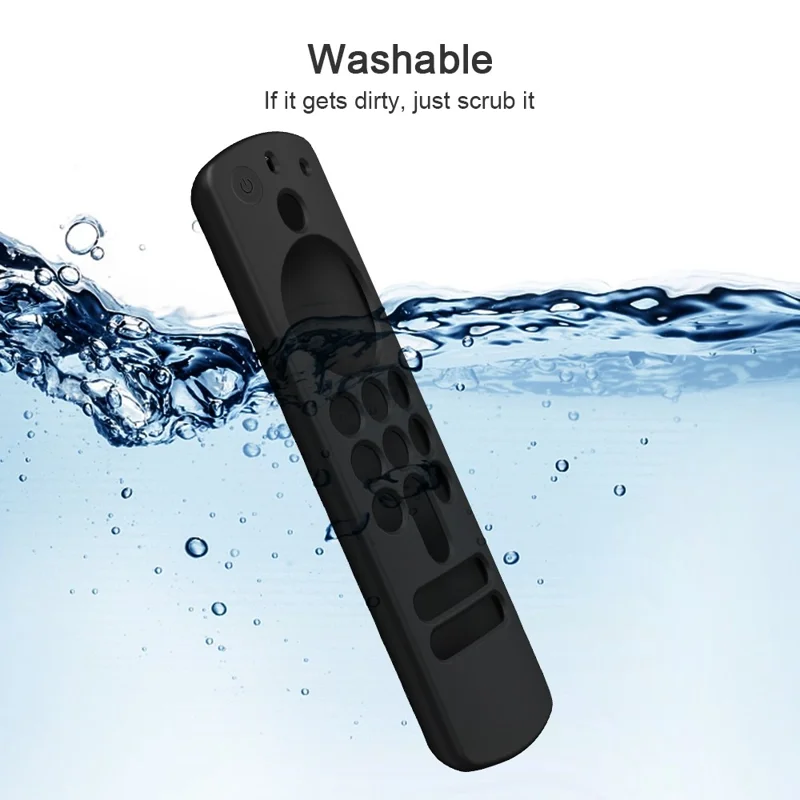 GS0092 Silicone Case for Amazon 2021 ALEXA Voice Remote 3rd Gen Shockproof Case Protective Remote Cover - Black