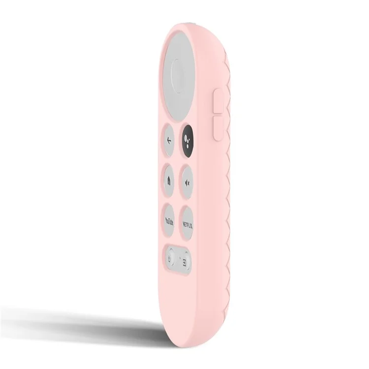 GS0081 Silikonhülle für Google Chromecast 2020 TV-Fernbedienung, stoßfester Schutzbezug - Rosa