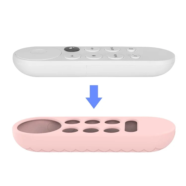 GS0081 Silikonhülle für Google Chromecast 2020 TV-Fernbedienung, stoßfester Schutzbezug - Rosa
