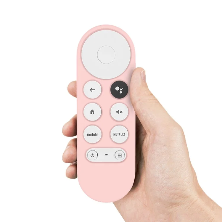 GS0081 Silikonhülle für Google Chromecast 2020 TV-Fernbedienung, stoßfester Schutzbezug - Rosa