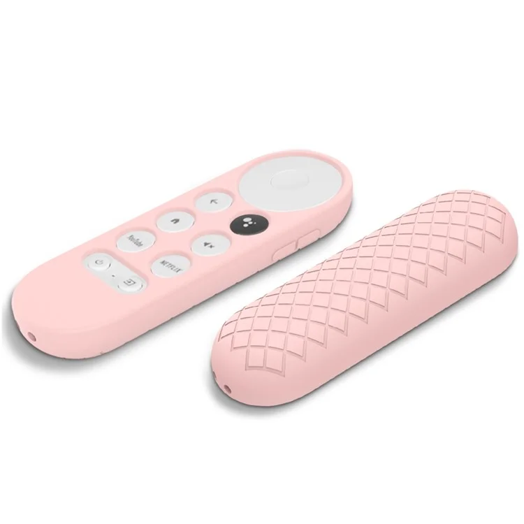 GS0081 Silikonhülle für Google Chromecast 2020 TV-Fernbedienung, stoßfester Schutzbezug - Rosa
