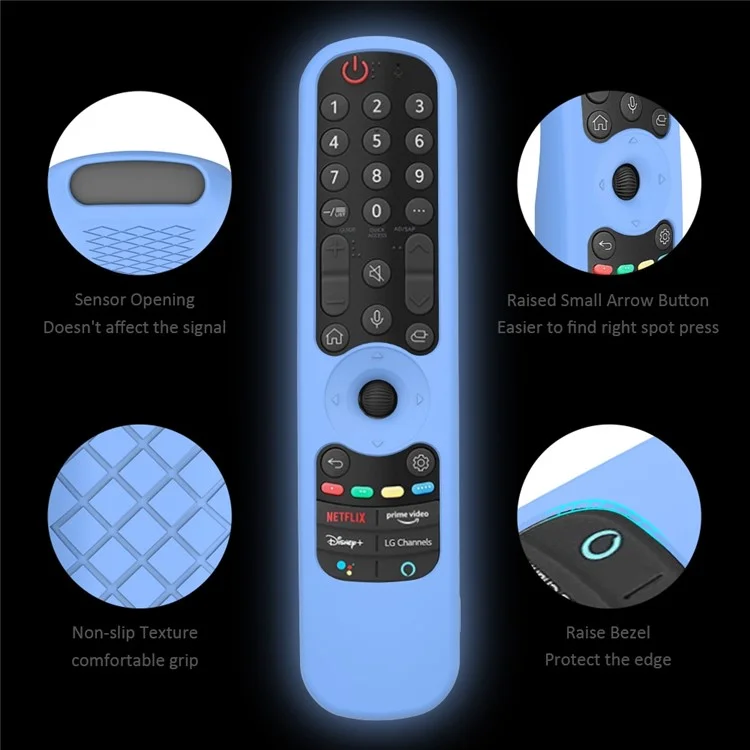 GS0020 Für LG AN-MR21GC MR21N / 21GA TV-Fernbedienung stoßfestes Gehäuse Weiche Silikonschutzhülle - Leuchtendes Blau