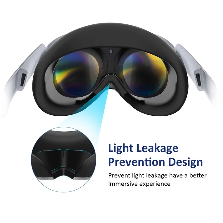 PO002 For PICO 4 VR Silicone Cover Eye Pad Sweat-proof Silicone Face Cushion Cover Replacement VR Glasses Accessories - Black