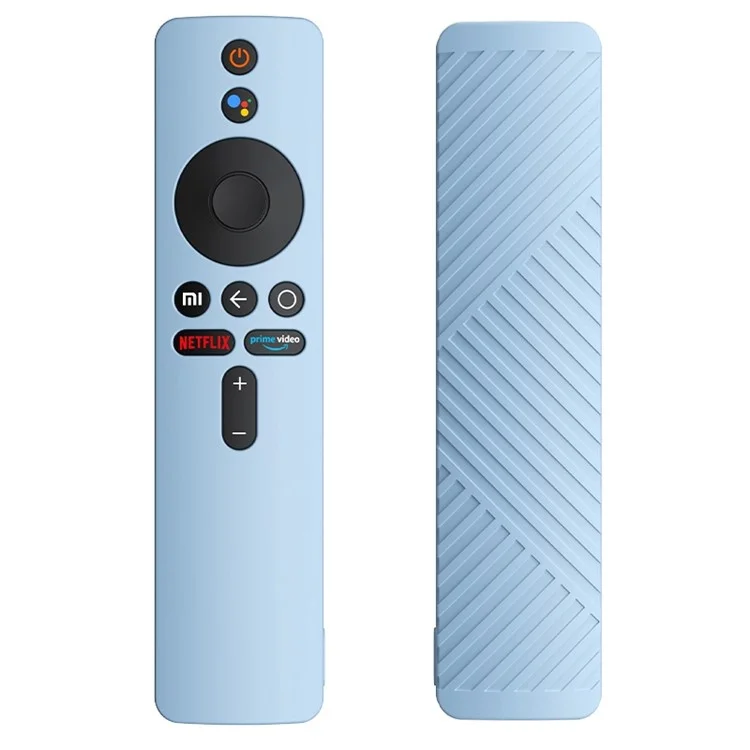 GS057 Anti-scratch Protective Case for Xiaomi MiBox S 4K TV Remote Controller, Soft Silicone Sleeve Anti-dust Cover - Blue