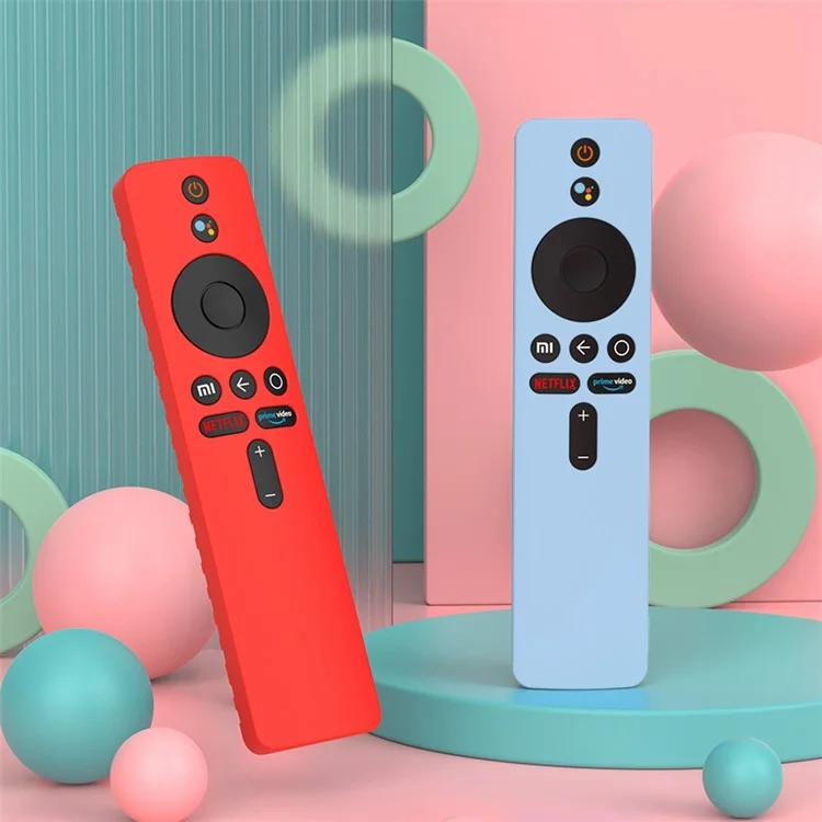 Caso de Proteção Anti-arranhão GS057 Para Xiaomi Mibox S 4K TV Remote Controller, Capa de Manga de Silicone Suave - Azul