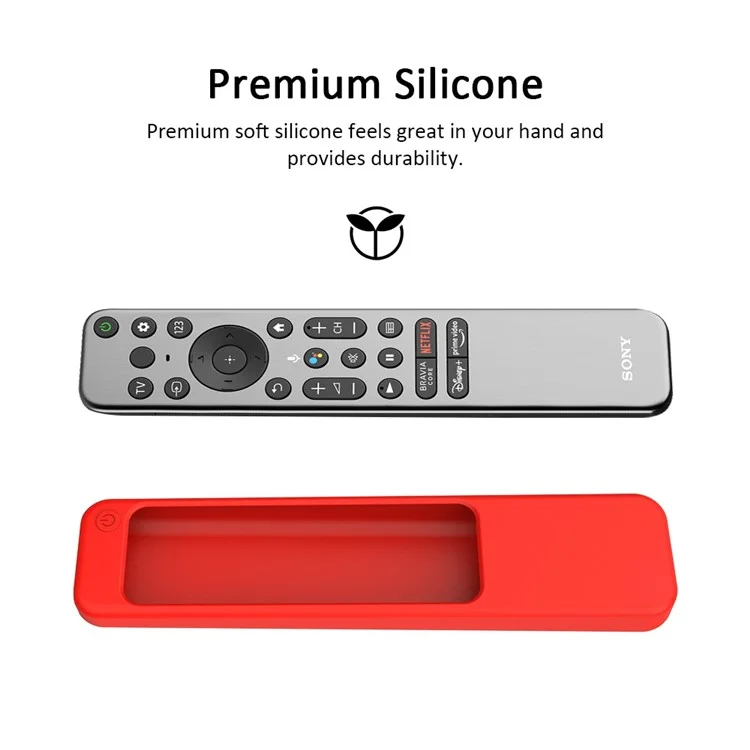 GS0022 Weiche Silikonschutzhülle Für Sony XR-A80K / XR-X90K TV RMF-TX800U Fernbediener, Anti-kratzer-schutzhülle Cover - Rot