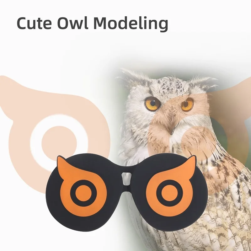 HIFYLUX PC-ZF23 for PICO 4 VR Glasses Soft Silicone Lens Protector Cute Owl Design VR Lens Cover - Yellow