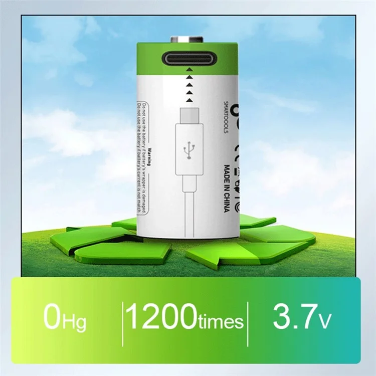 SMARTOOOLS 2Pcs 700mAh 3.7V CR123A Rechargeable Batteries for Flashlight Toys Alarm System Microphones